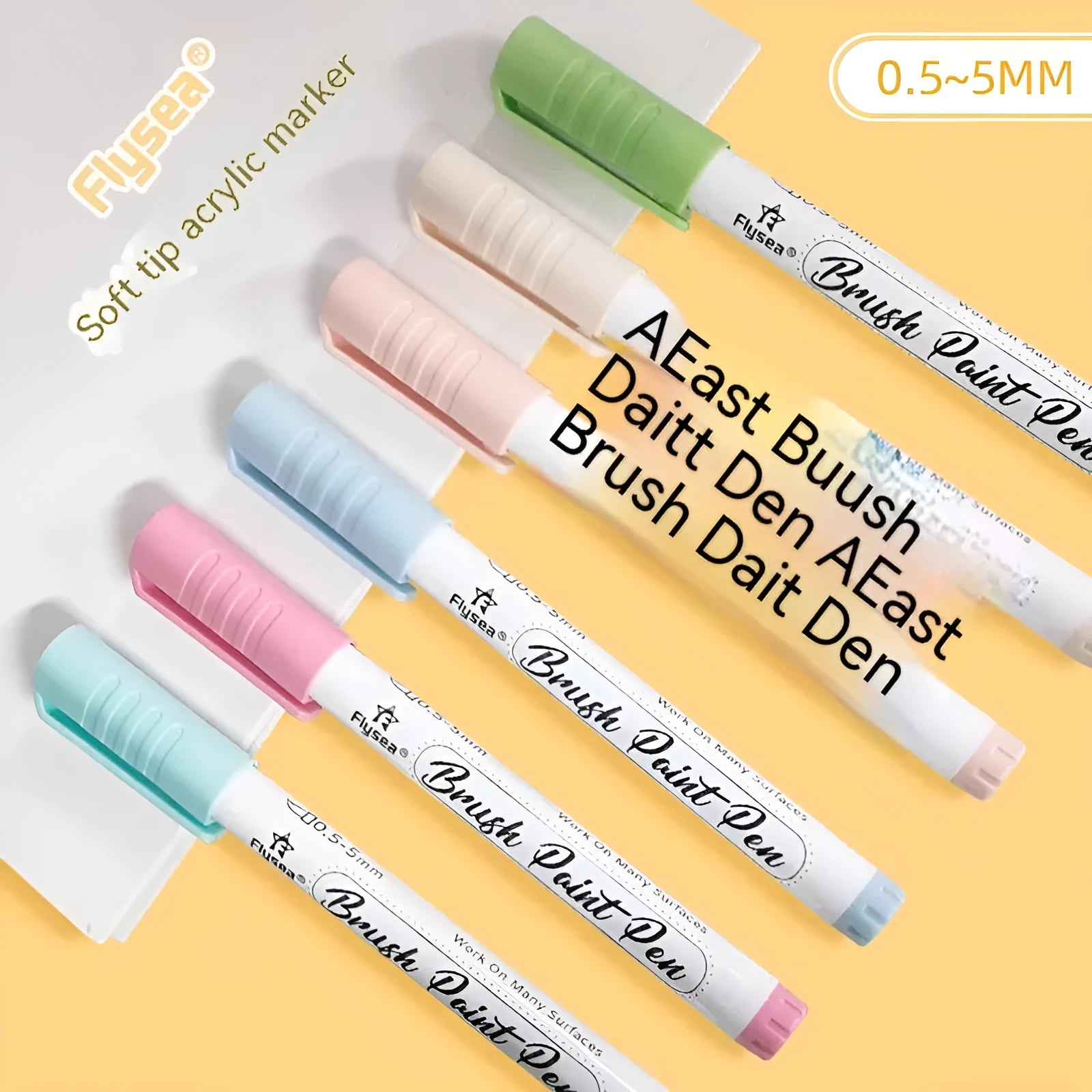 Soft head gouache pen acrylic marker set for hand lettering and art in multiple colour collections