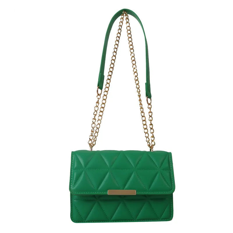 Women's casual retro PU messenger bag in horizontal square shape with decorative stitching
