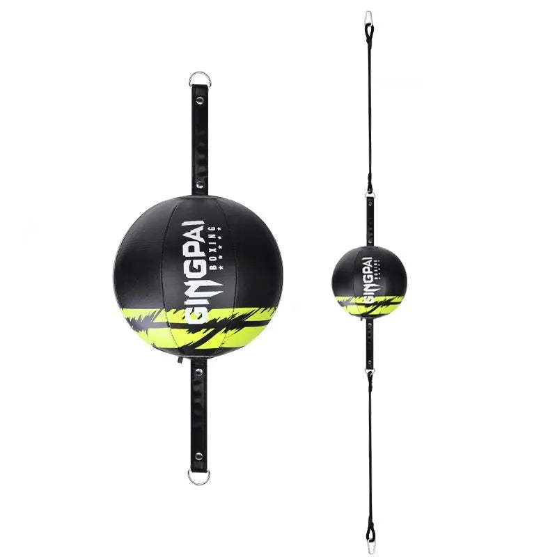 PU hanging boxing speed ball for reaction training in black, green, and white colour options
