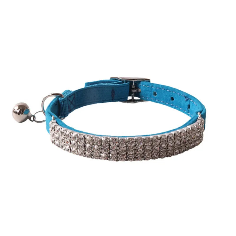 Flannel elastic buckle pet collar in multiple colours showing adjustable 28cm length