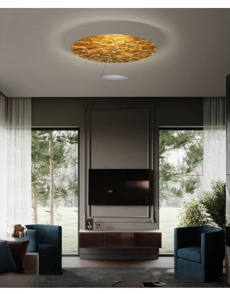 White iron art chandelier ceiling lamp with warm LED light