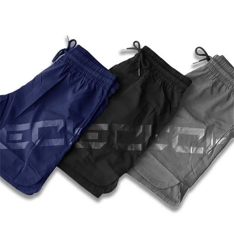 Men's elastic thin training running shorts in quick-drying nylon fabric