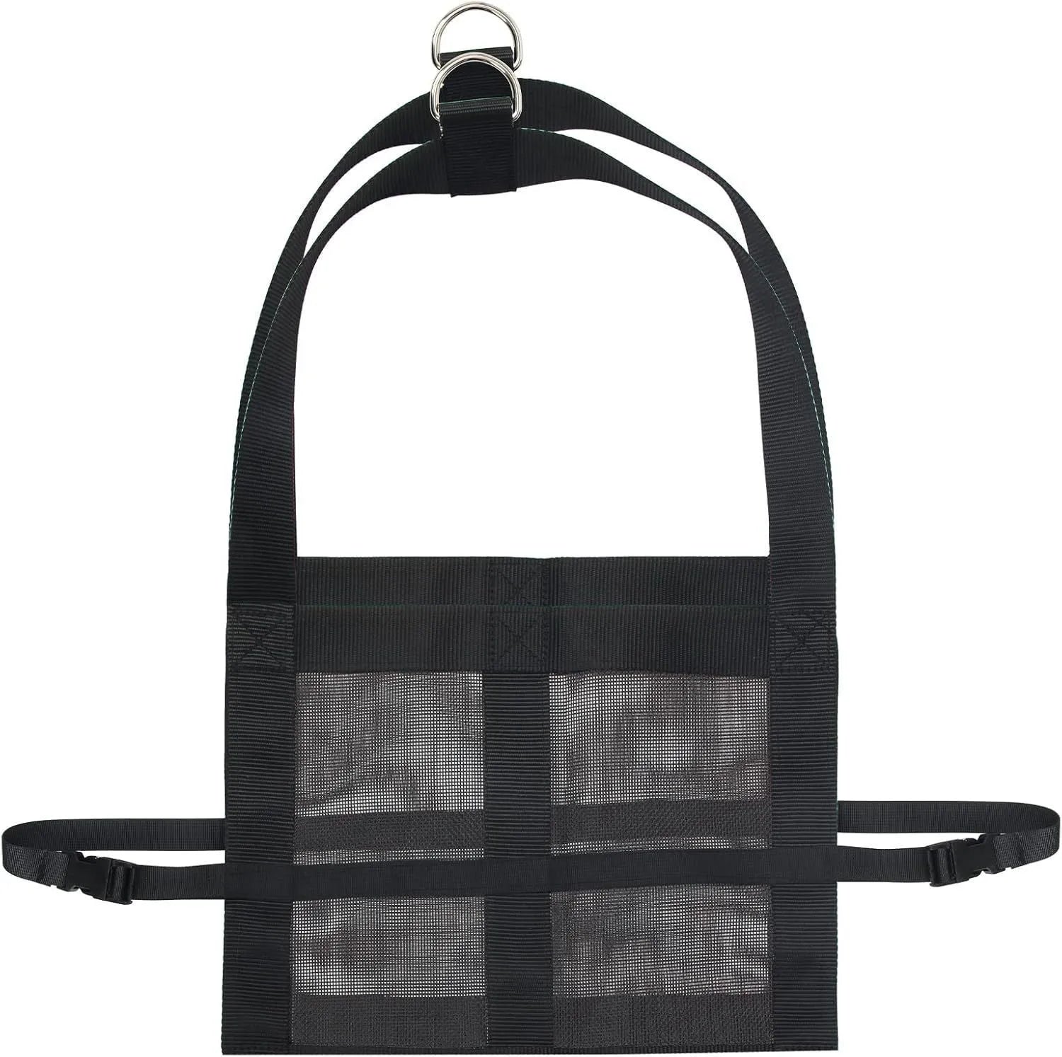 Large black calf sling weighing bag for livestock and pets, dimensions 35 by 150 centimetres.