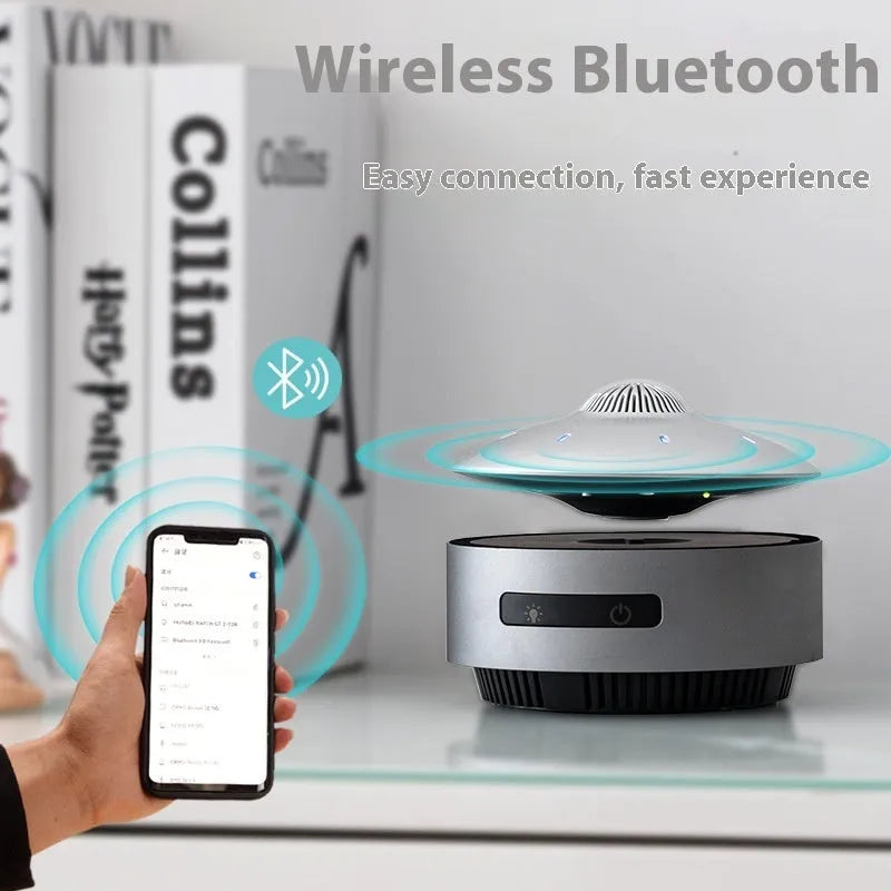 Automatic lifting magnetic levitation Bluetooth speaker with floating display