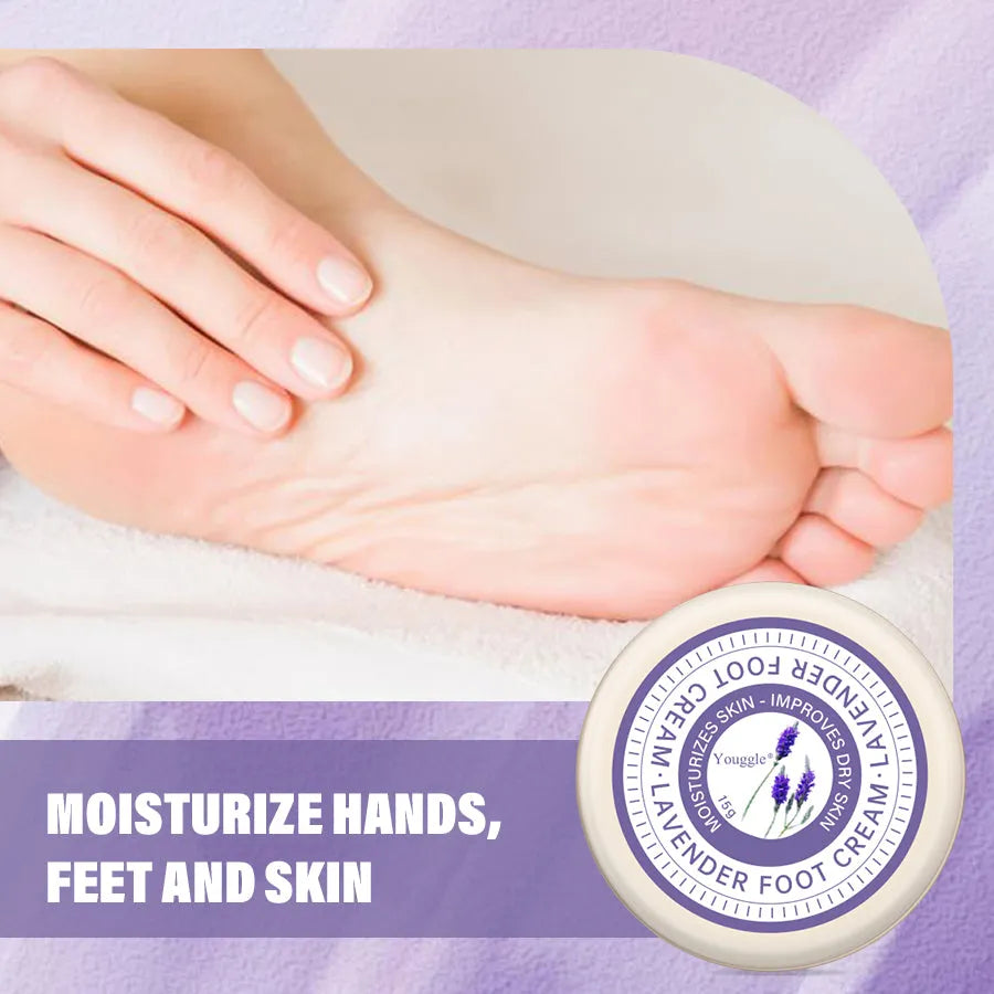 Lavender anti fungal foot repair cream 15g tube for dead skin removal and peeling foot care