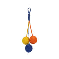 Cat toy set with 255mm teaser wand and catnip ball in blue, green, and multi-colour options