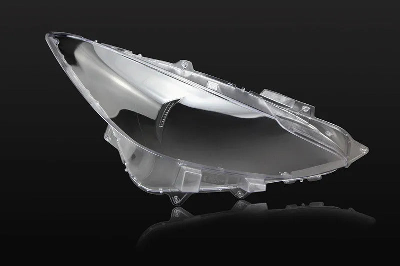 Mazda 3 headlight replacement cover with pre-applied adhesive for 14-16 and 17-19 Exela models.