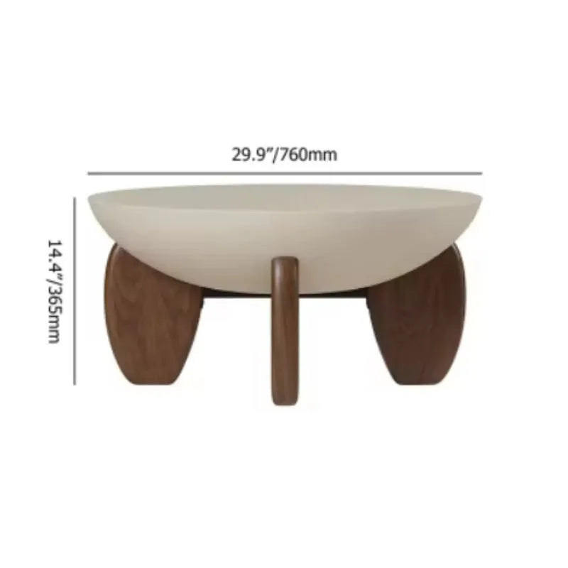 White solid wood coffee table with adjustable height and storage compartment