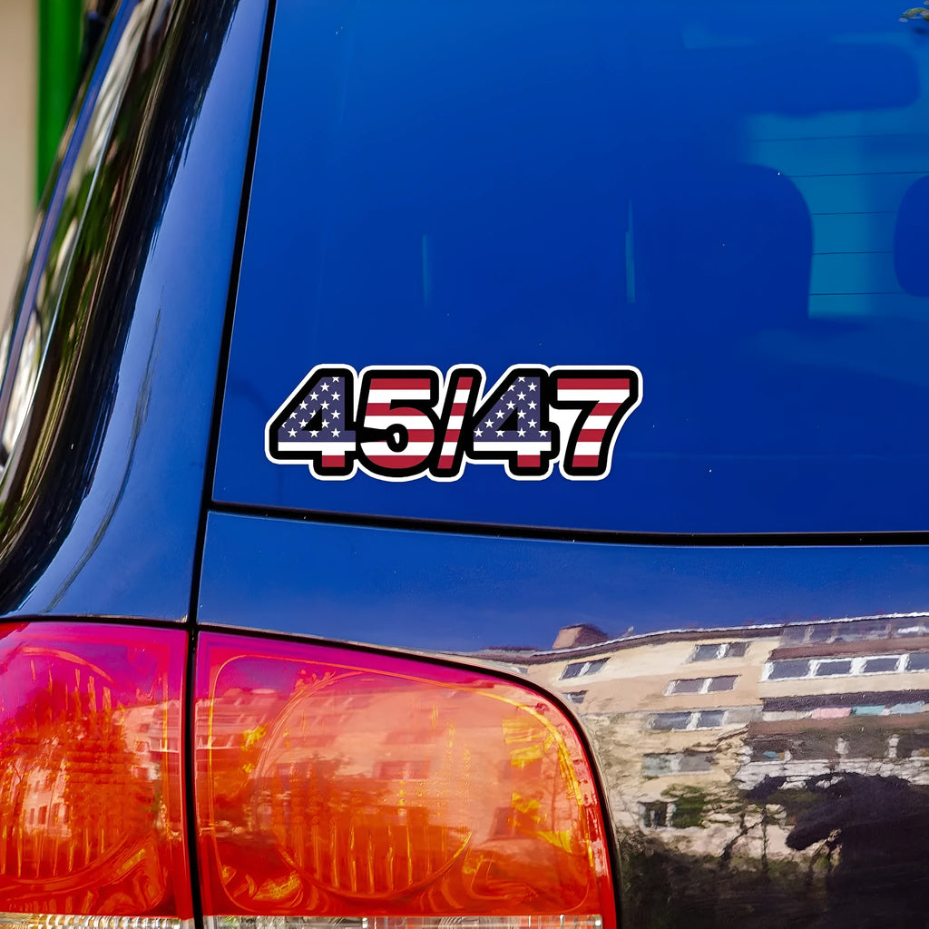 Creative portable car window vinyl sticker set of three colour styles, each 5 by 1.6 inches, on glass surface