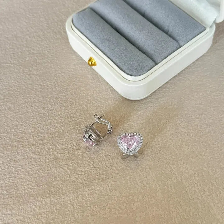 925 sterling silver stud earrings platinum finish floral water droplet pattern for women Korean style