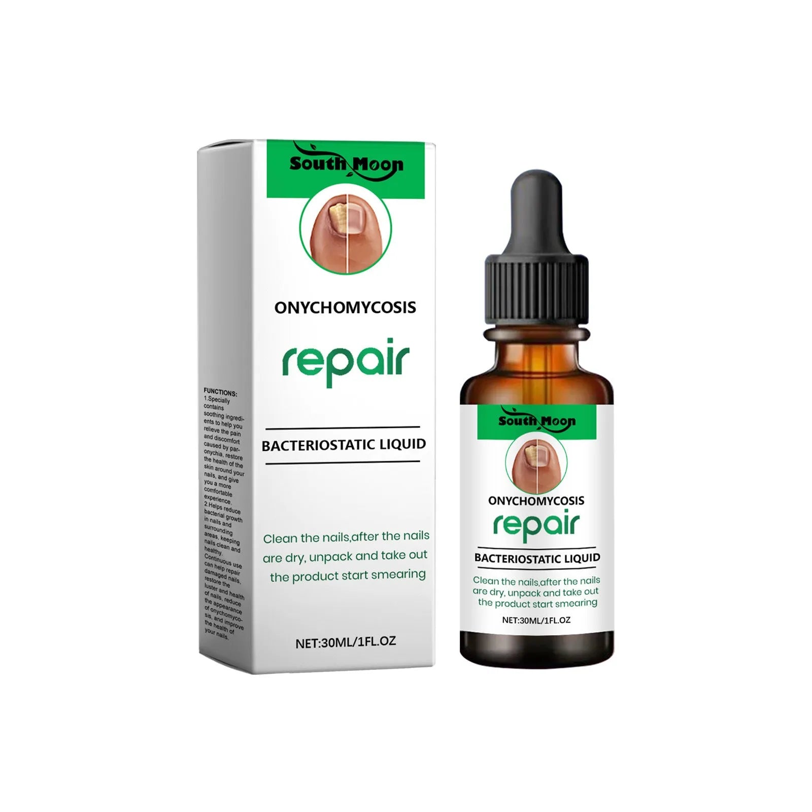 30ml bottle of nail care nursing solution for daily gentle cleaning