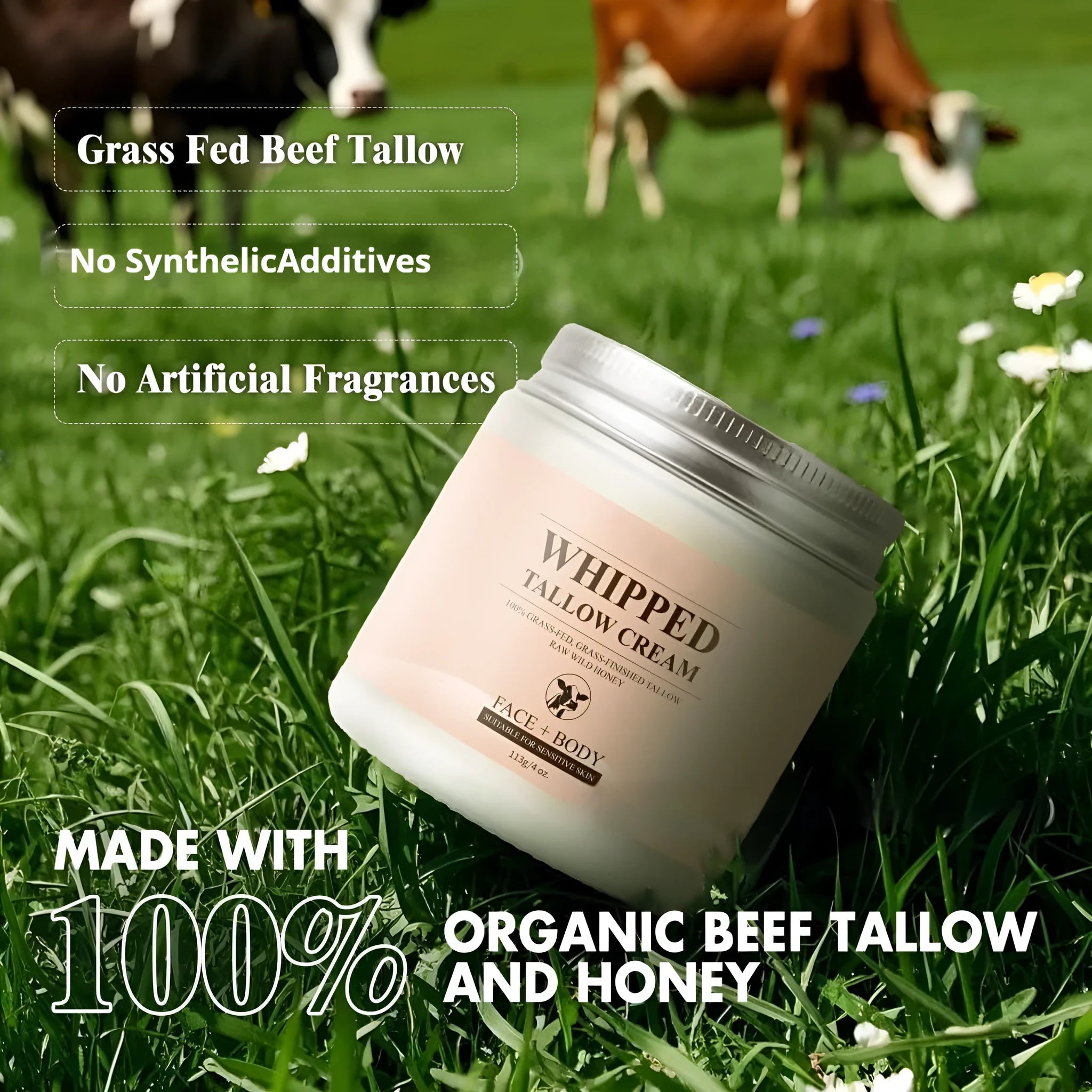 113g jar of Butter Cream facial moisturiser for dry skin relief.