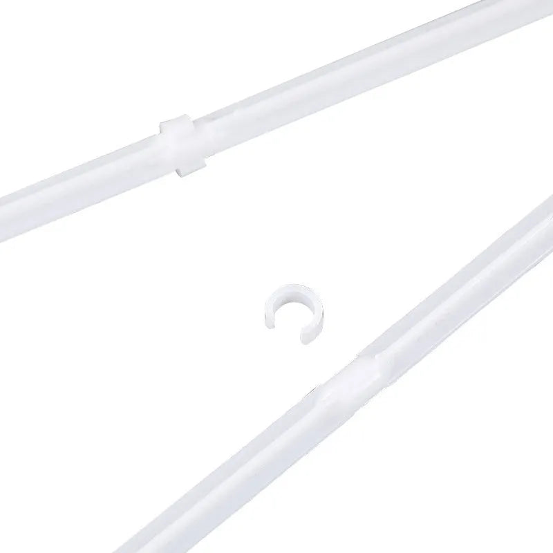 Ten white PP plastic car window flag pole clips for mounting banners on vehicle windows