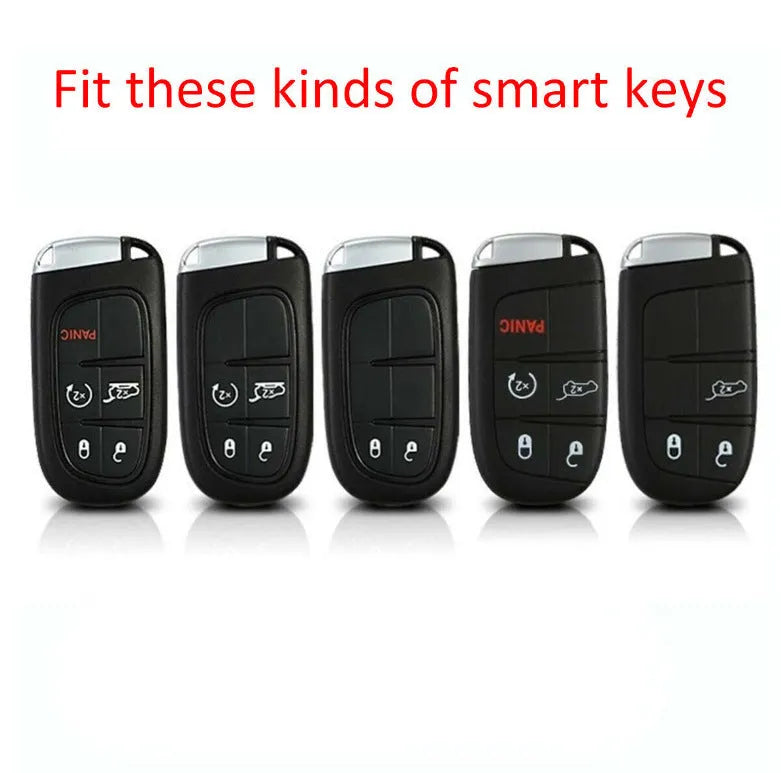 Carbon fibre pattern silicone key case for Dodge Chrysler Fiat remote key fob protection