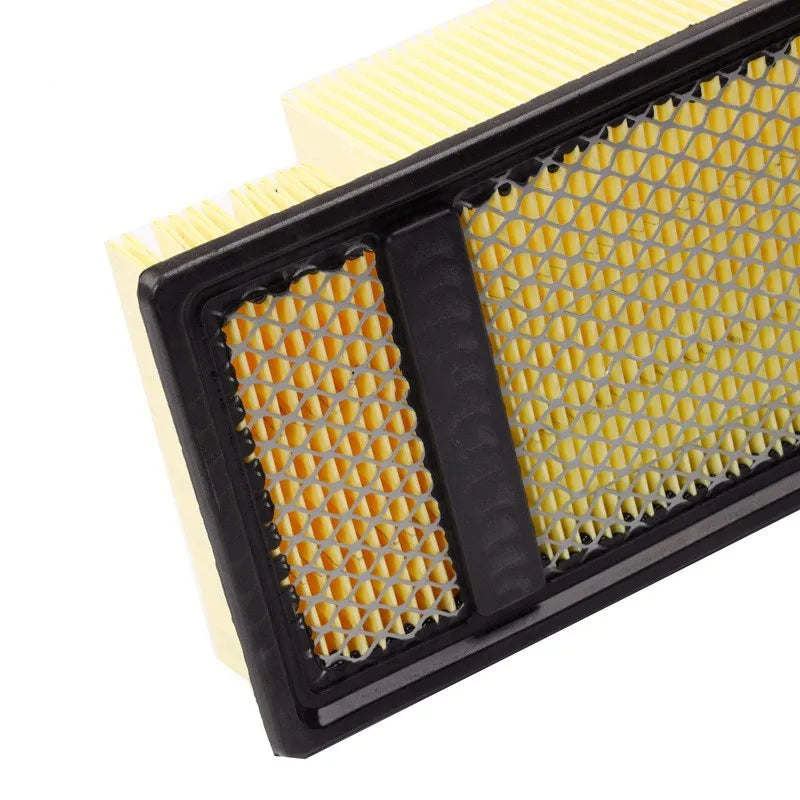 Dodge Ram pickup truck replacement air filter cartridge with metal mesh and sealing ring