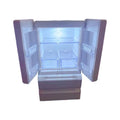 White plastic miniature candy toy model with light-up feature displayed on surface