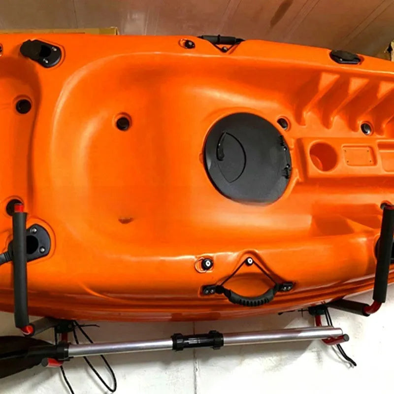 Carbon steel kayak wall hanger rack for kayak and surfboard storage