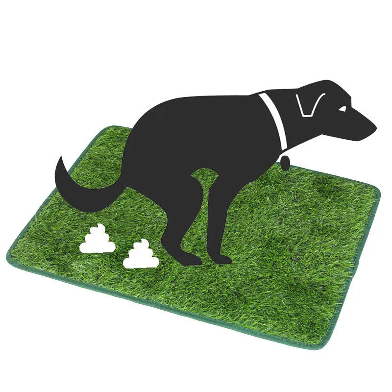 Artificial grass dog toilet training mat for indoor pet training in three size options