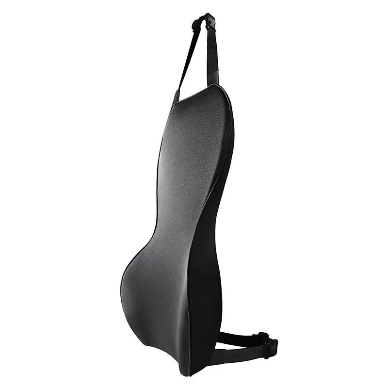 Universal fit car lumbar support cushion with memory cotton filler in a choice of colours.