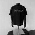 Men's oversized cotton t-shirt with letter pattern in light grey colour