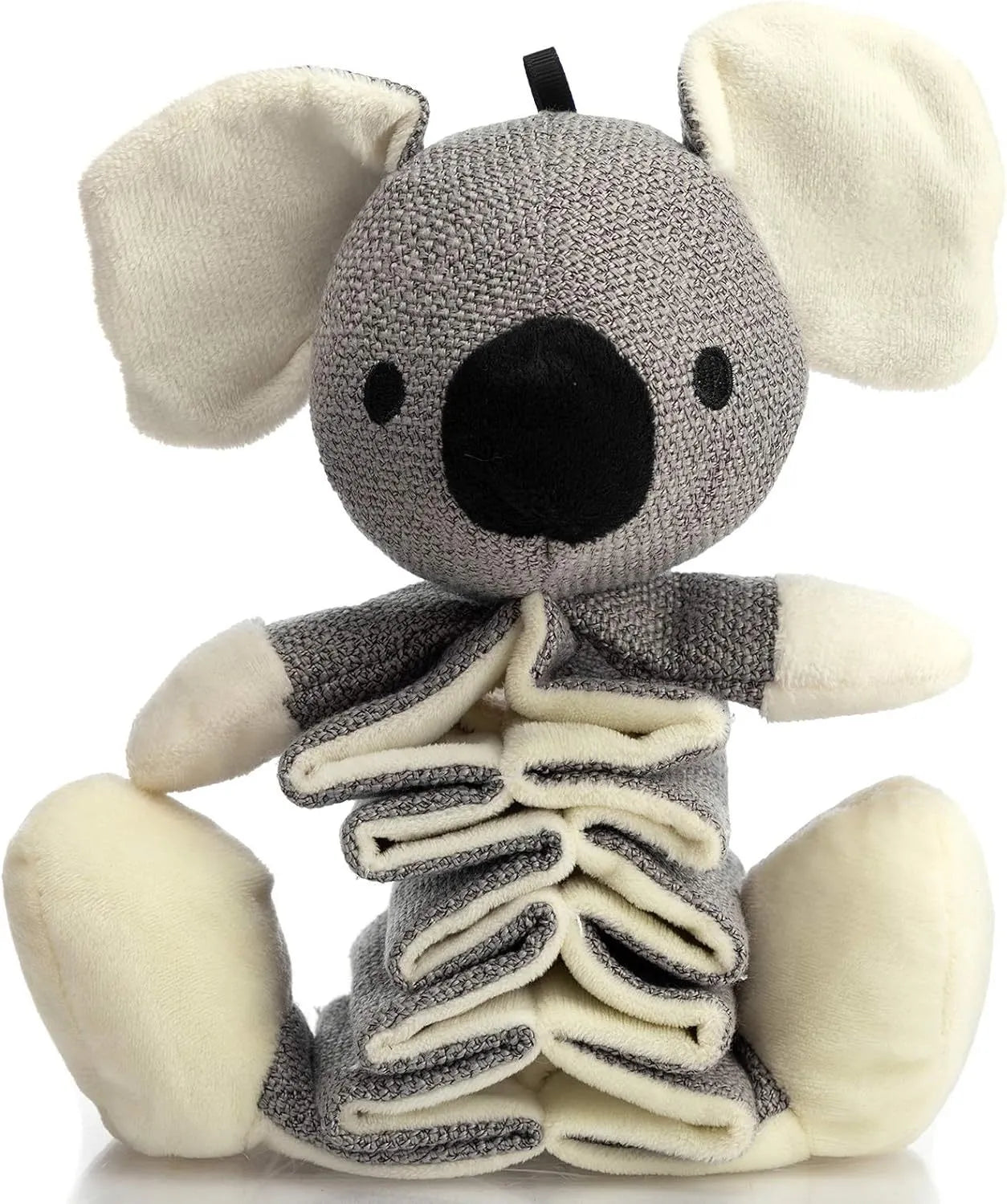 Hollypet gray koala dog toy measuring 30cm with crinkle paper inside