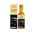 120ml bottle of catalytic converter cleaner fuel additive with ingredient list including polyether amine and ferrocene.