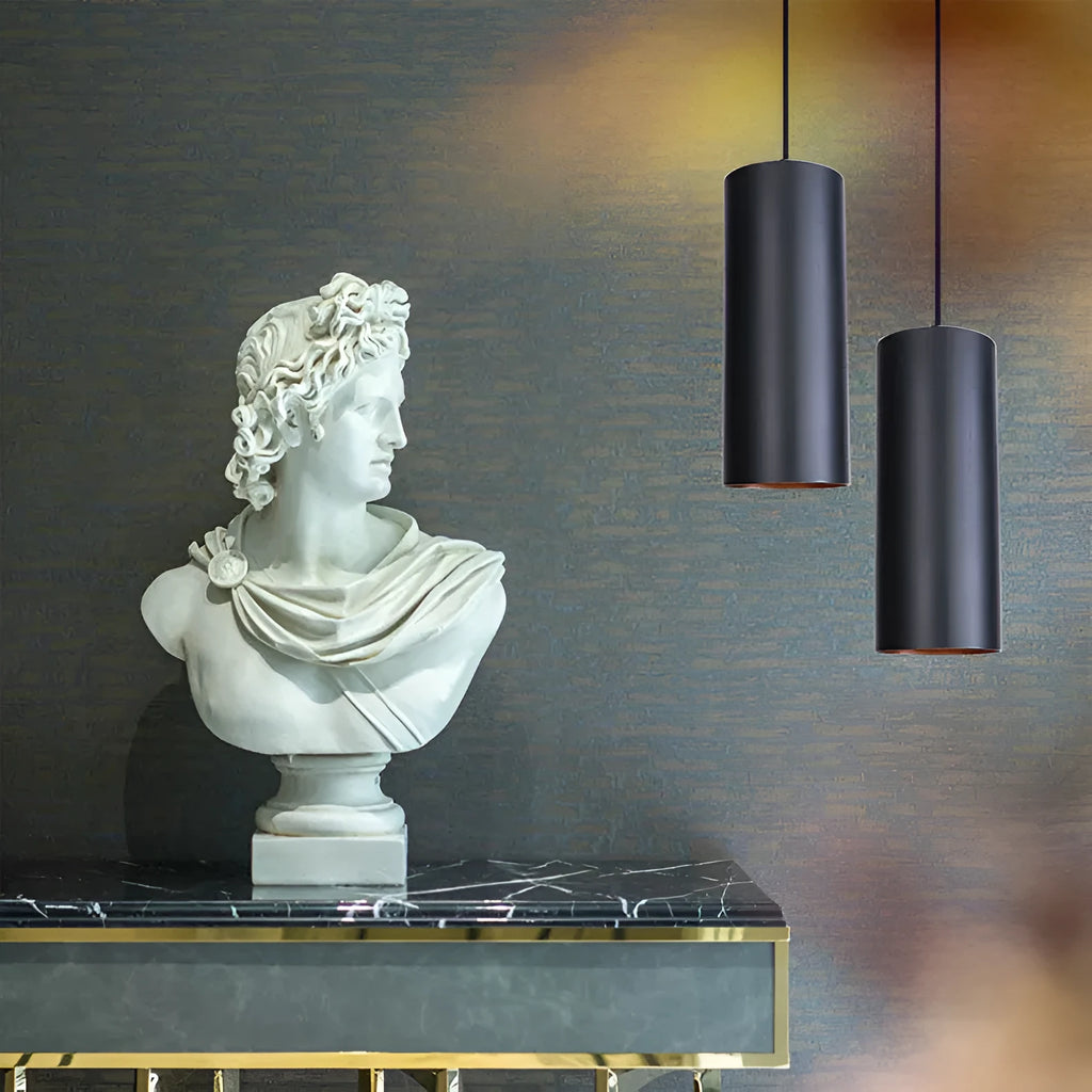 Matte black retro iron art chandelier for ceiling mounting in a bedroom or living room.