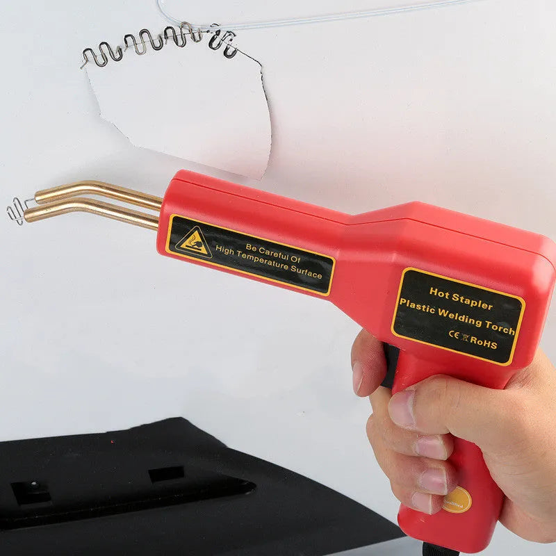 Plastic repair welding gun with LED light for car bumper and thermoplastic component repairs