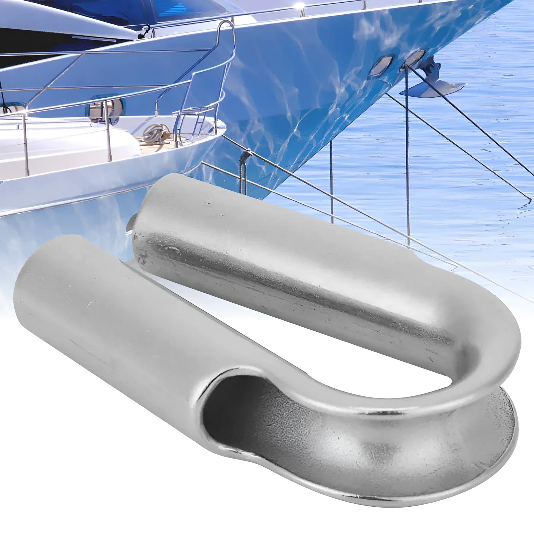 Stainless steel tubular chicken heart ring for pipe and cable support in various sizes