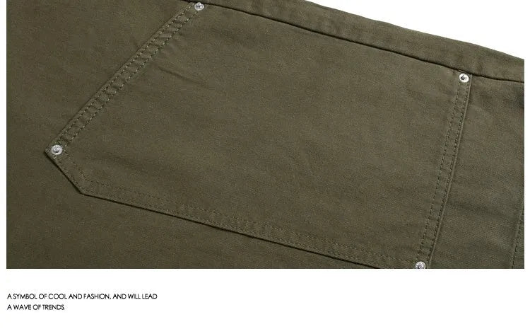 Casual wide-leg cropped workwear pants in apricot colour with elastic mid waist and rivet detailing