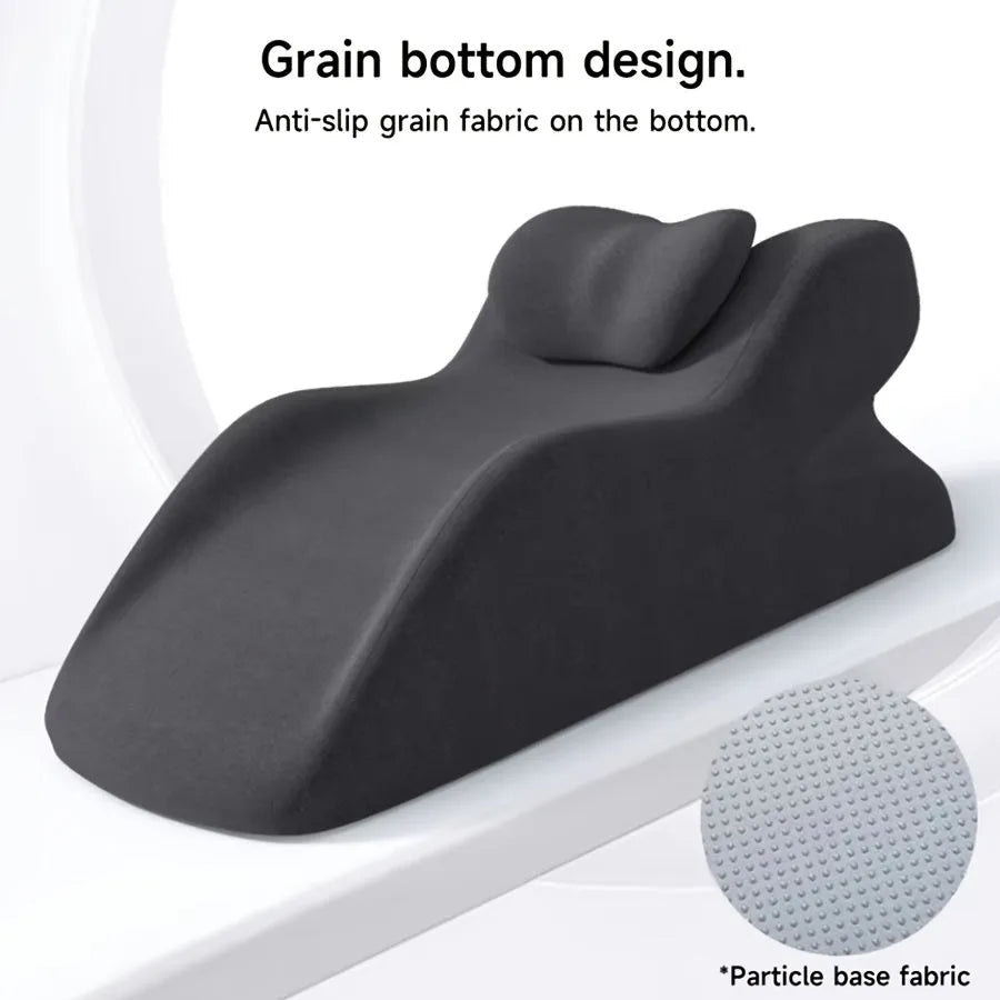 A prone position pillow designed for stomach sleepers, shown in a choice of colours.