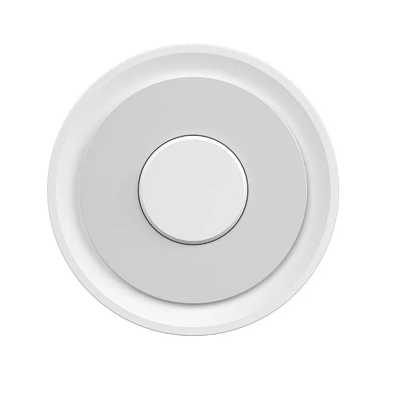 White ZigBee smart home gateway measuring 78mm square with wireless connectivity for home automation