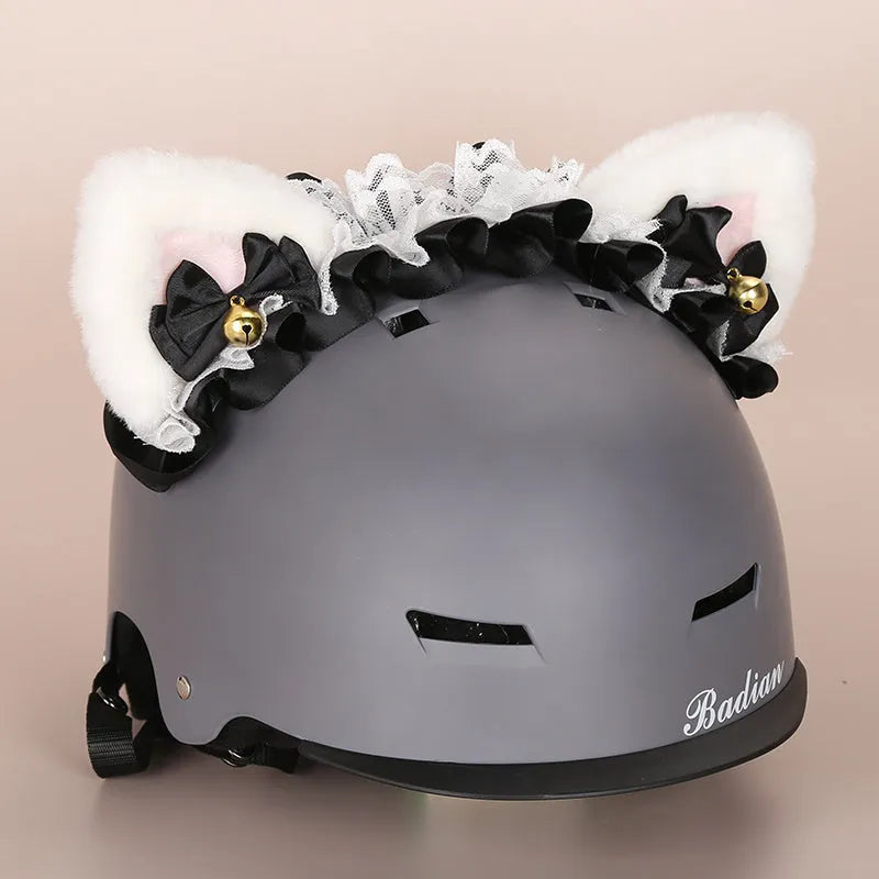 Soft plush cartoon character cover on an M-size bicycle helmet