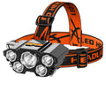 Head-mounted LED miner's lamp with 10W power output and 2400mAh battery capacity