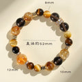 Women's natural yellow tower artificial crystal bracelet with 10mm string beads