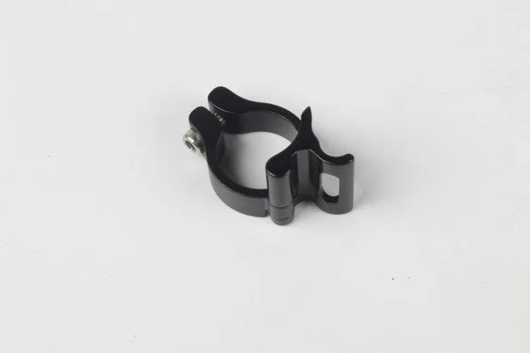 Black aluminium vehicle clamp ring with steel frame showing 28.6mm diameter