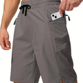 Men's quick-drying beach shorts in straight-leg design showing available colour options