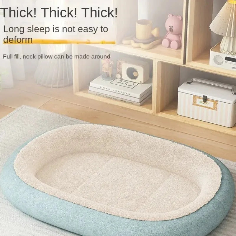 Thickened soft pet kennel for small dogs and cats, shown in grey colour.