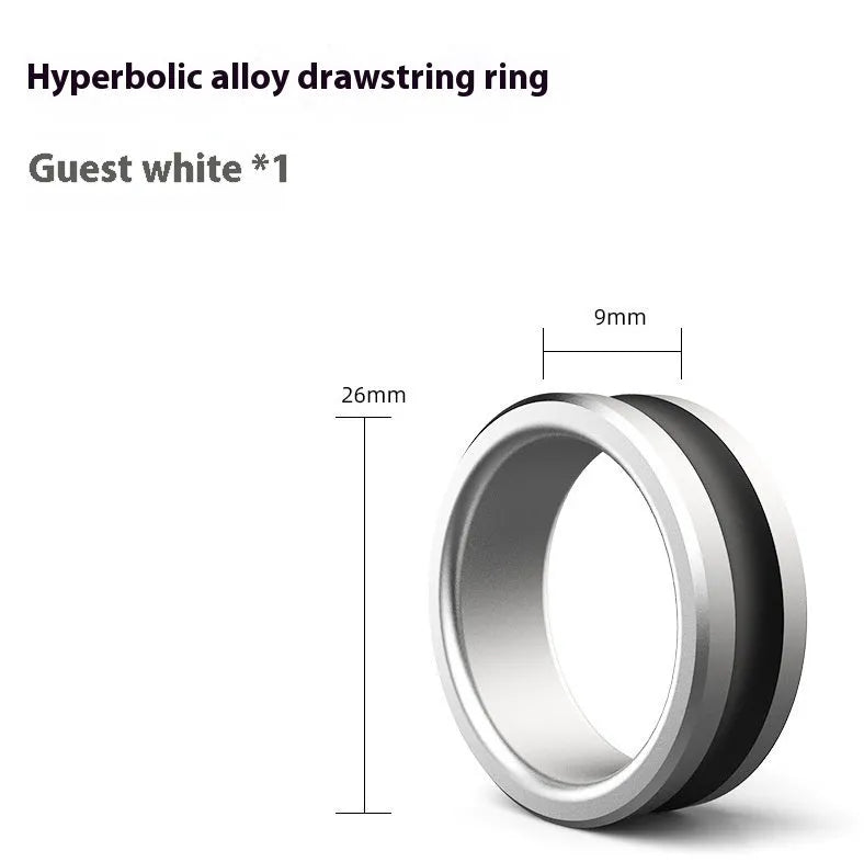 Orange and silver alloy fishing hand guard pull loop with non-slip grip.
