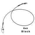 54cm steel wire fishing accessory with double buckle pin in green, black and red colours