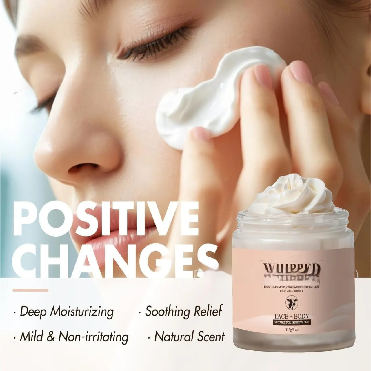 113g jar of Butter Cream facial moisturiser for dry skin relief.