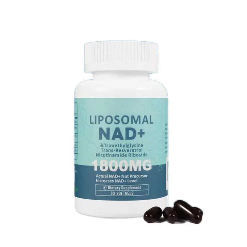 Bottle of NMN capsules nicotinamide mononucleotide dietary supplement