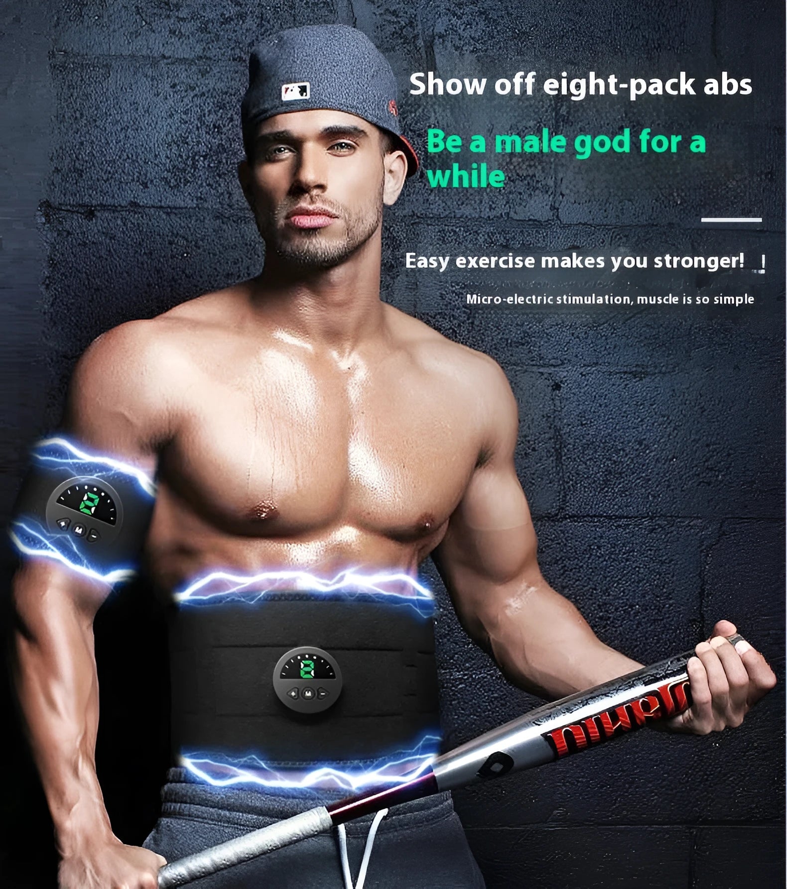 Violent sweat shaping fitness belt with display screen wrapped around waist for abdomen workout