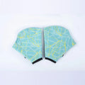 Duck feet webbed swimming gloves in multiple colour prints including green, rose, navy blue, orange, and grey orange.
