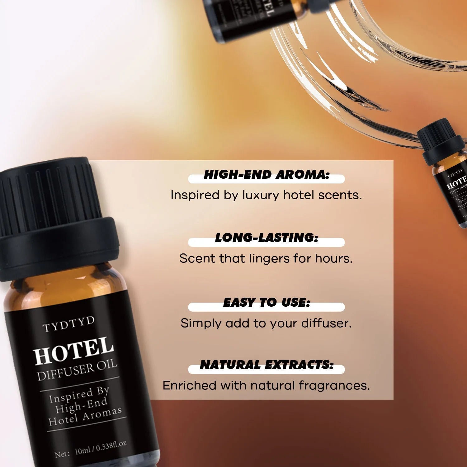 10ml bottle of natural plant fragrance essential oil for aromatherapy and home use