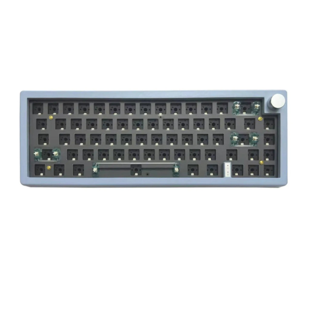 DIY mechanical keyboard kit with RGB backlighting and knob control in seven colour options
