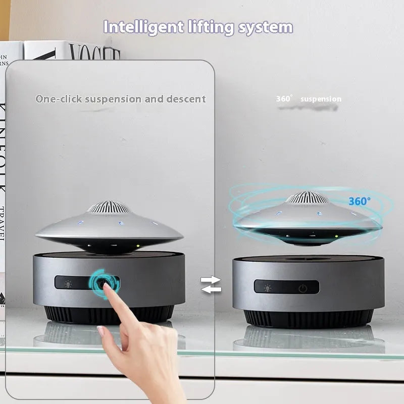 Automatic lifting magnetic levitation Bluetooth speaker with floating display