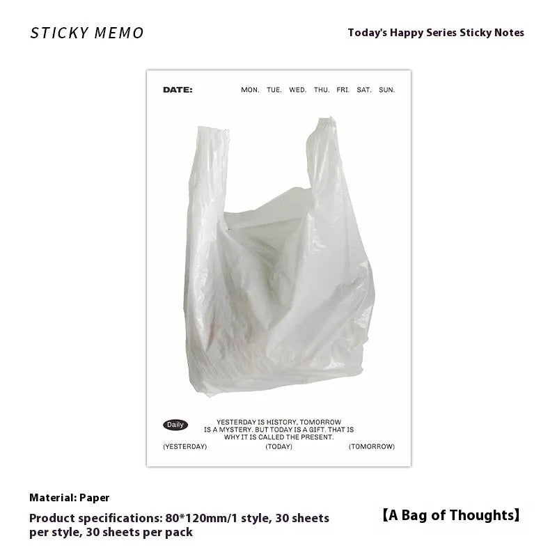 Message sticky notes pad with 30 pages in four cover colour options measuring 120x80mm