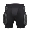 Black cycling hip pad protection pants with gel padding for sports safety