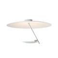 White iron art chandelier ceiling lamp with warm LED light